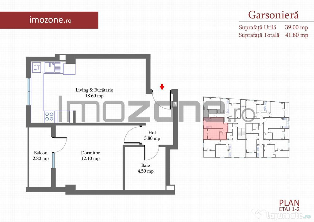 Studio 42 mp, etaj 1, Militari langa METROU PACII, BLOC N...