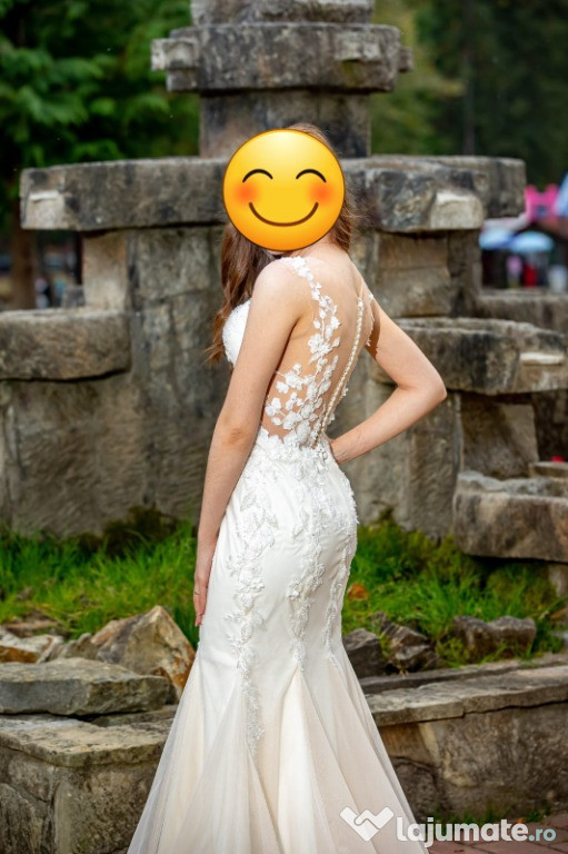 Rochie de mireasa stil sirena curatata profesional