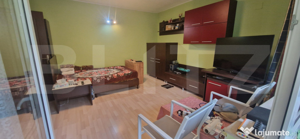 Apartament 1 cameră, parter înalt, zona liniștită, aproa
