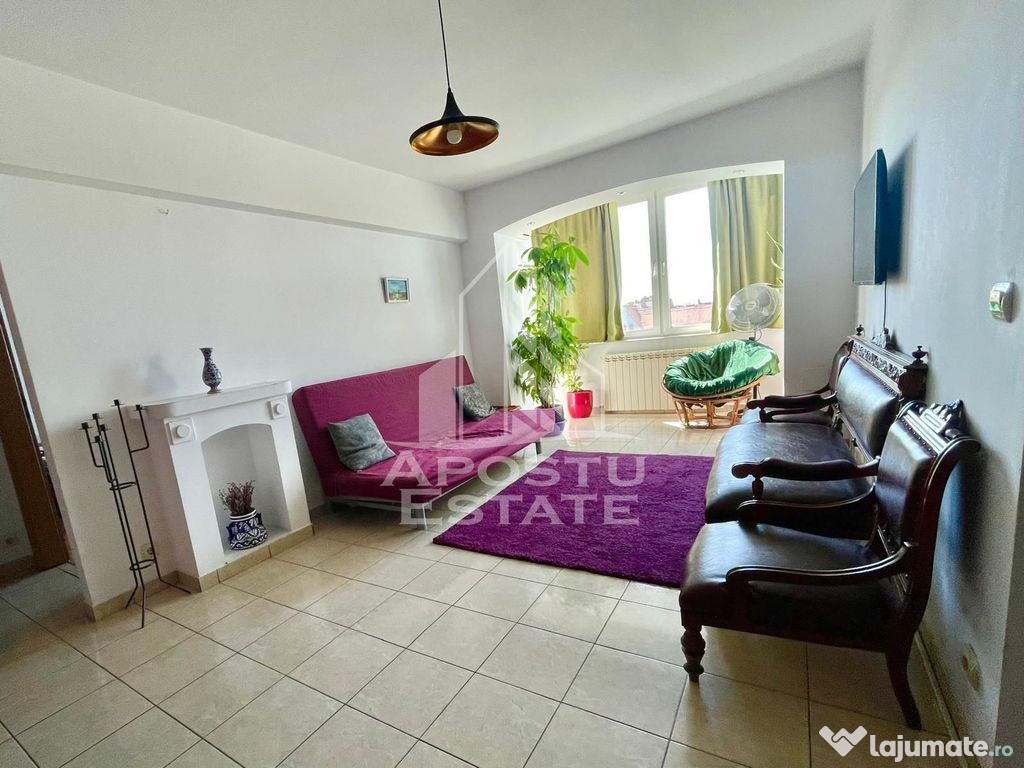 Apartament 2 camere, Zona Central, complet mobilat, balco...