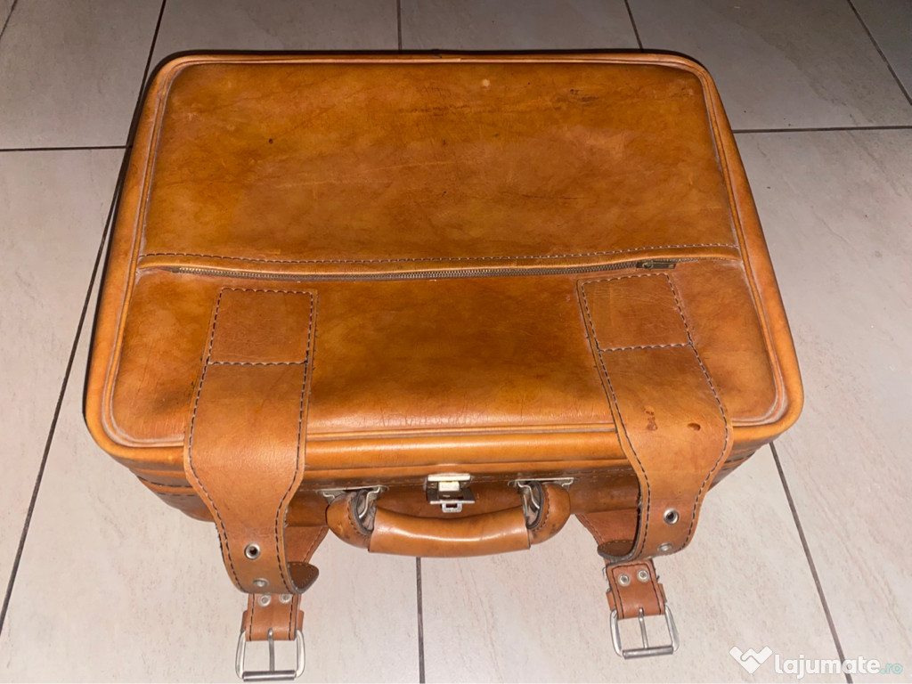 Geantă de voiaj vintage din piele naturală