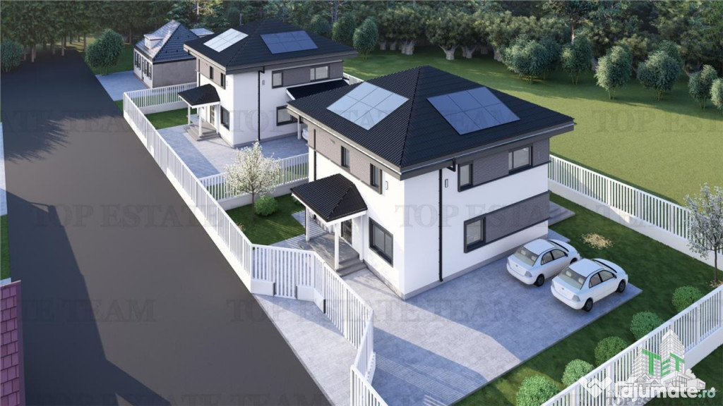 Vila de lux, independenta energetic, 255mp, 650mp teren, lan