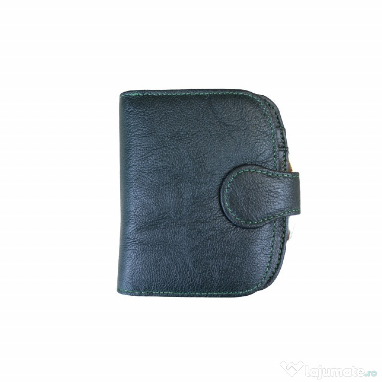 Portofel dama din piele naturala Hassion 301 Dark Green