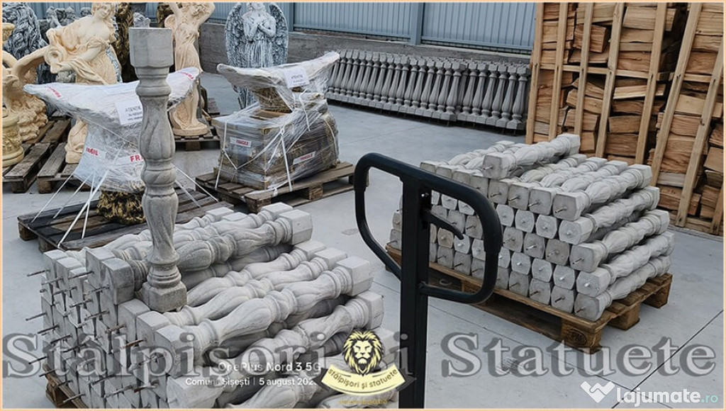 Stâlpișori, baluștri, popici, mosoare, din beton, model B5.