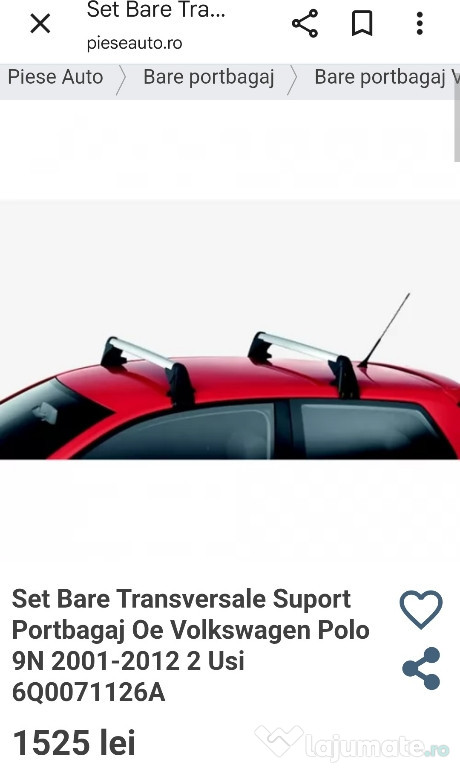 Bare transversale pt VW POLO