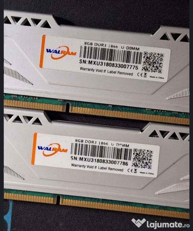 Rami DDR3 8GB X2 16 GB
