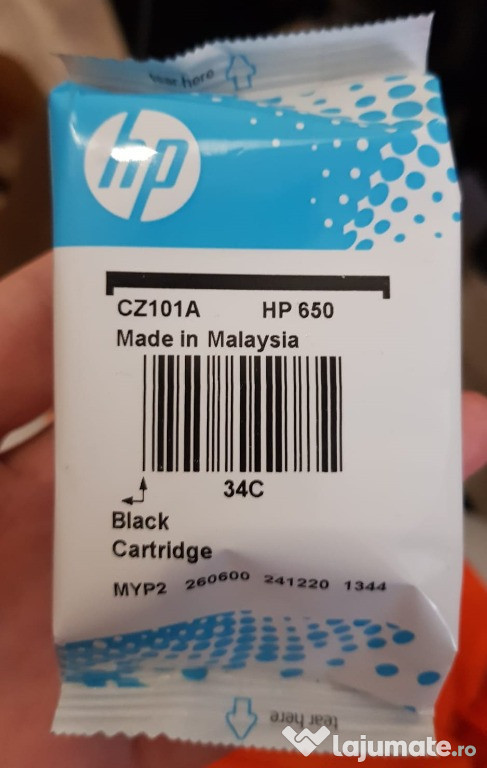 Cartus HP 650 negru, sigilat