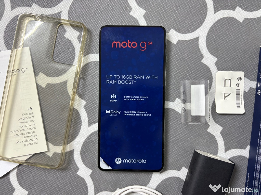Motorola Moto g24, Dual SIM, 16 GB RAM, 50MP, 128GB, Ice Green