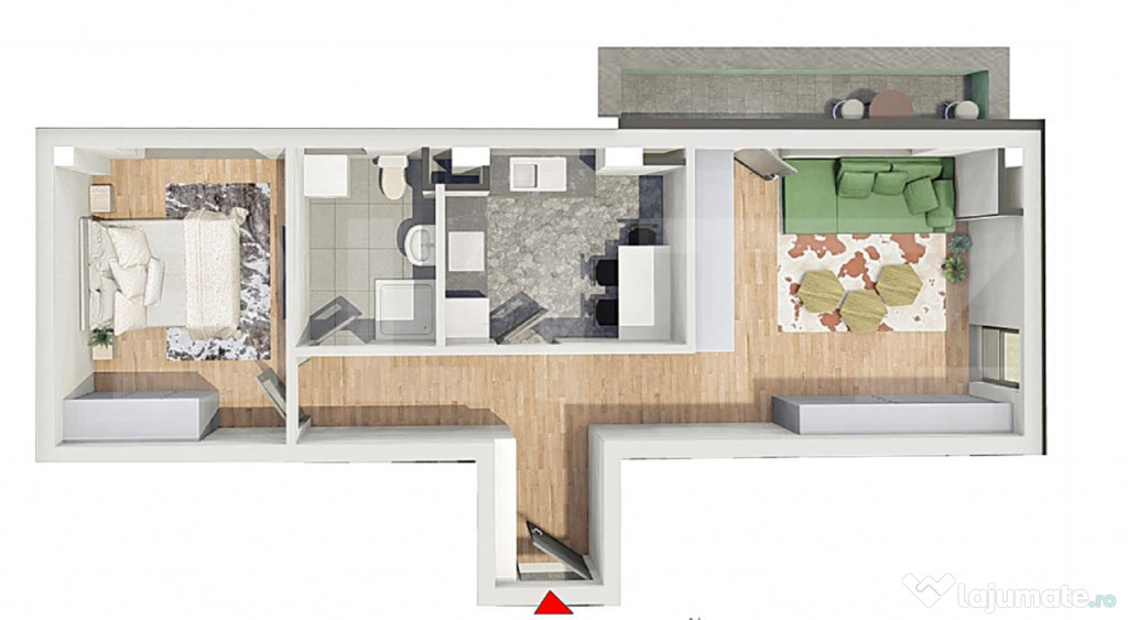 Unicitate! Apartament 2 camere, confort sporit, Bloc Nou, Pe
