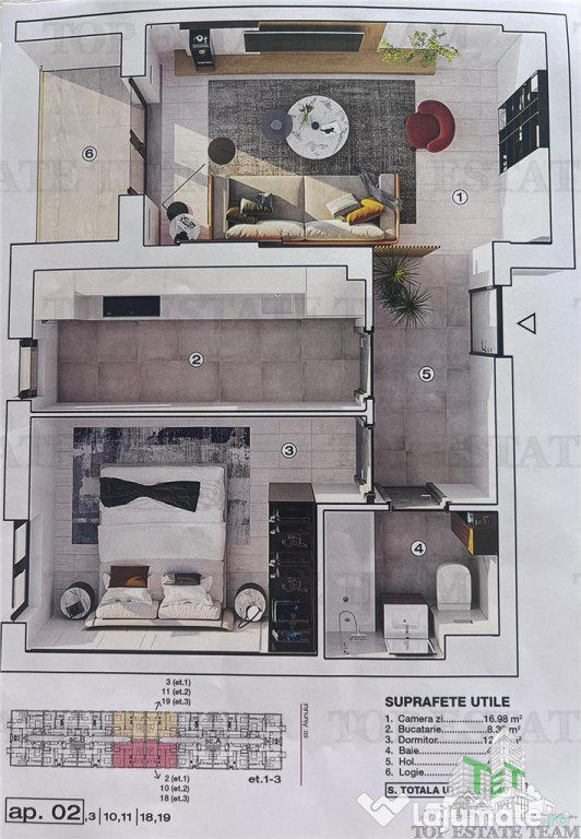Apartament modern 2 camere, toate utilitatile,incalzire in