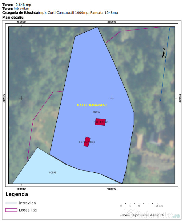 Teren intravilan cu casa veche - 2600 mp - Schitu Matei