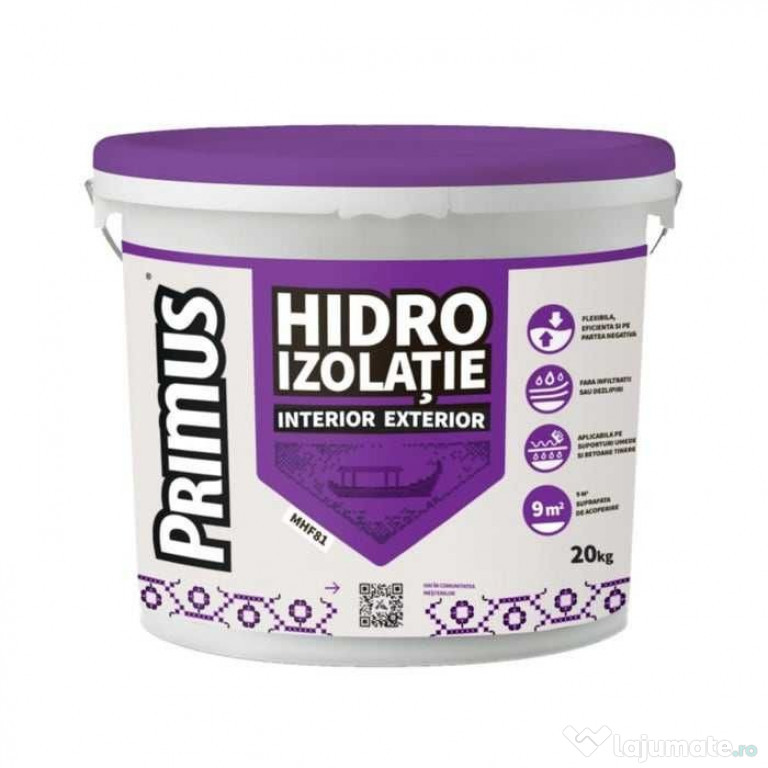 Hidroizolatie minerala, flexibila, Primus interior / exterior, 20 kg