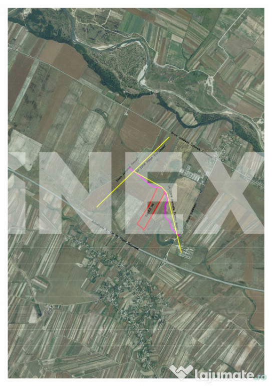 Teren intravilan 10,5 ha cu deschidere la drum, lângă Auto