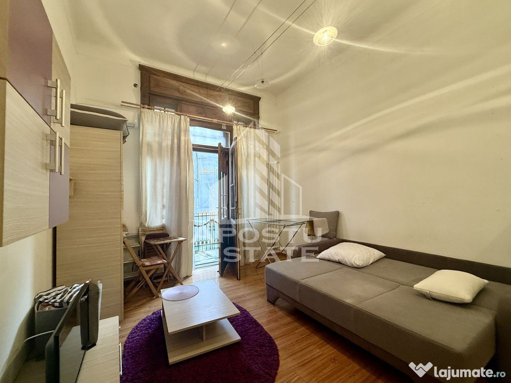 Apartament o camera, 30mp, balcon deschis, Ultracentral