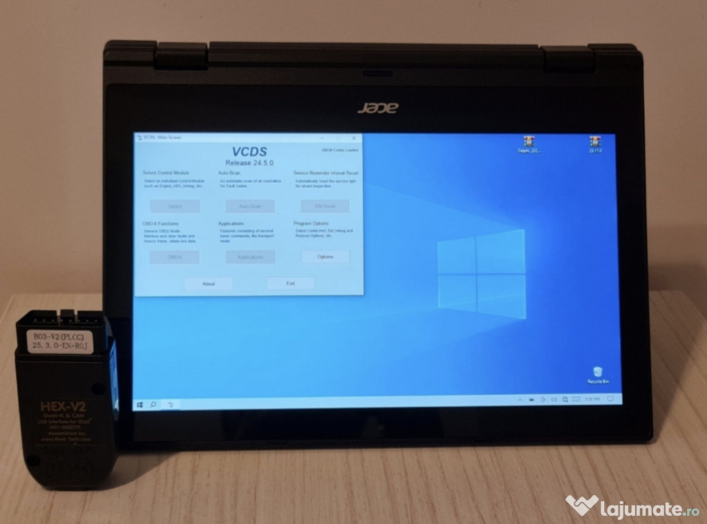 Kit diagnoza auto VCDS 24.5 ro-en + laptop / tableta cu touchscreen