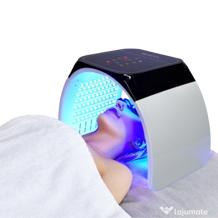 Masca facială cu LED-uri 7 culori - Aparat profesional 242 mărgele LED