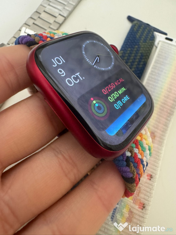 Vand Apple Watch 7 45mm + 4 curele incluse