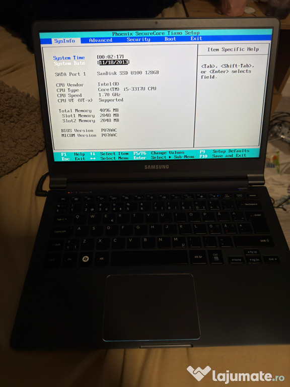 Laptop Samsung book serie 9