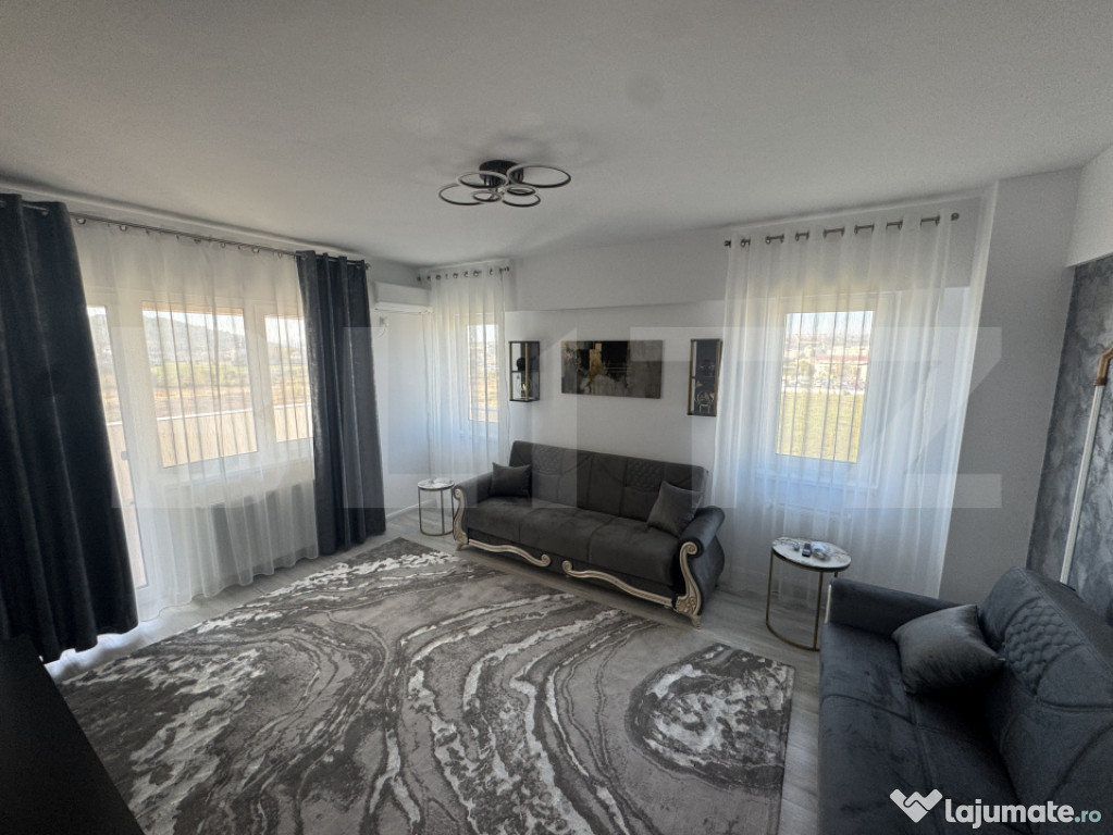 Apartament de lux cu 2 camere, terasă spațioasă și parca