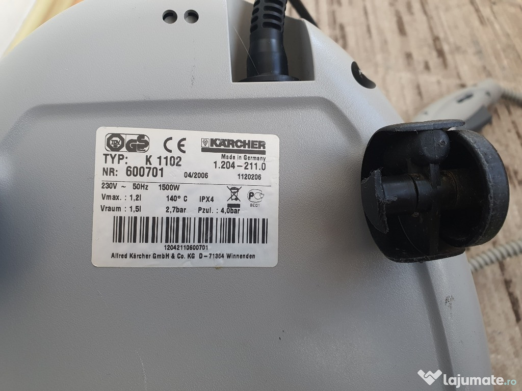 Aparat de curatat cu abur Karcher K1102 Made in Germany