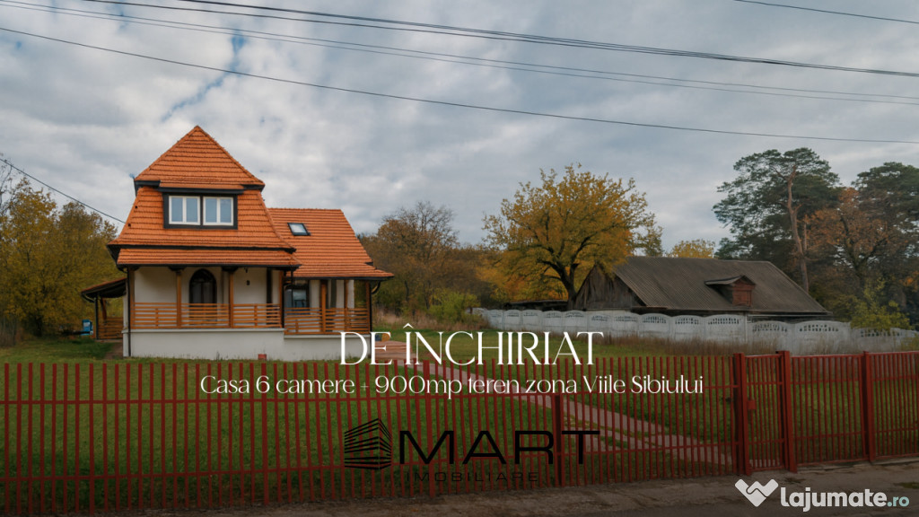 Casa 6 camere + teren 900mp zona Viile Sibiului