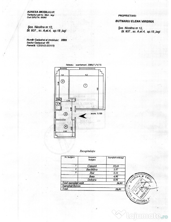 Apartament 1 cameră, schmb cu ap. 2 camere, Iași