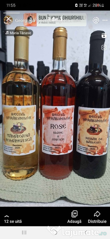 Vin de țară din struguri naturali