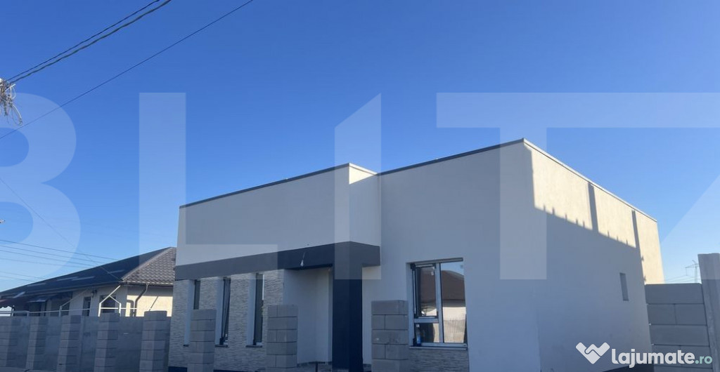 Casă nouă 3 camere + teren 274mp – zonă limitrofă Berc