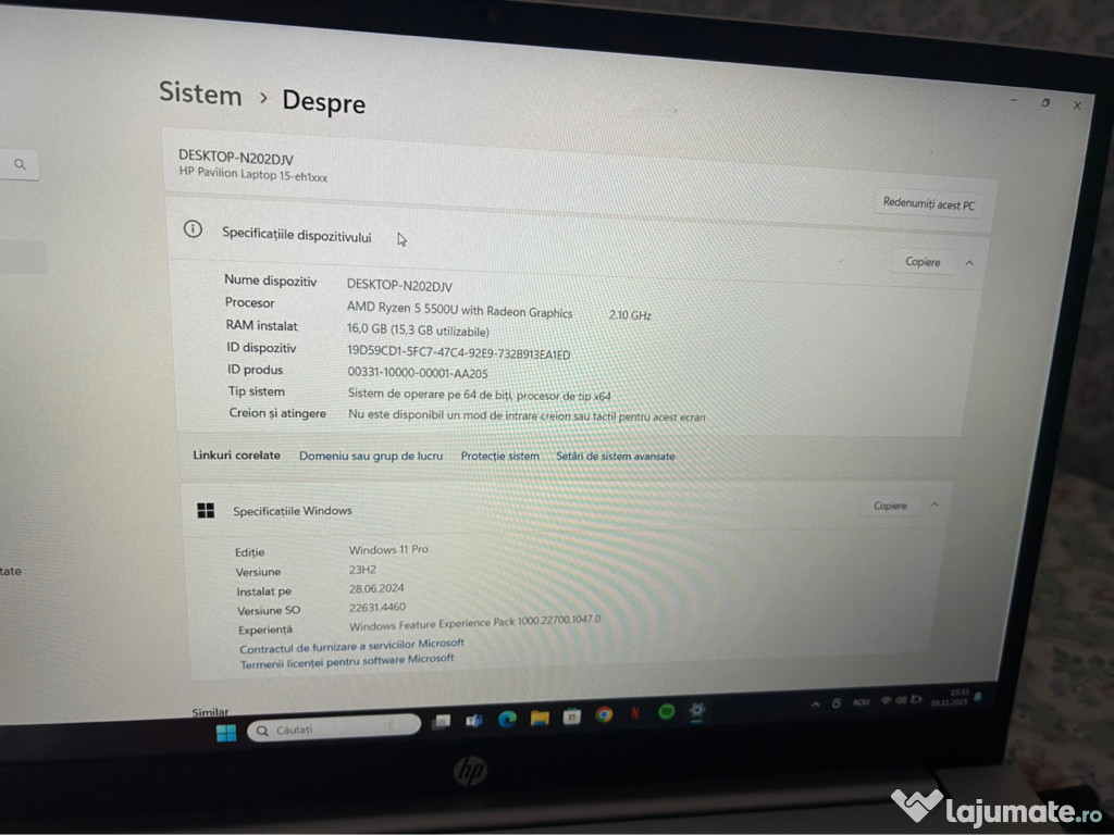 Leptop HP pavilion -15