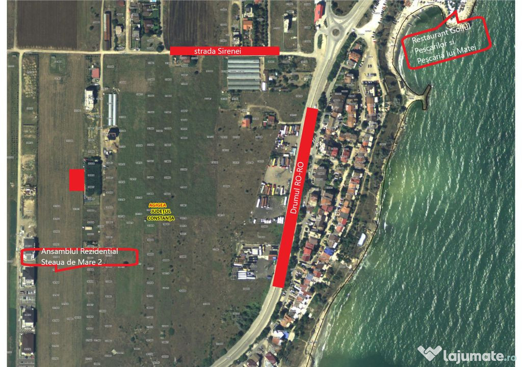 Teren intravilan 600mp Agigea RO-RO toate utilitățile v...