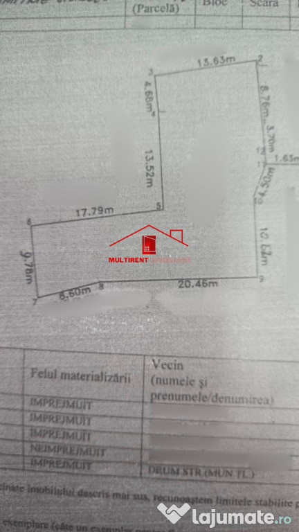 Teren intravilan de vanzare - str.Dimitrie Sturdza !