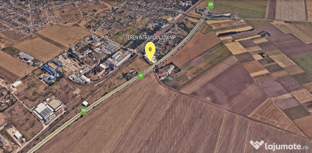 Fundulea Autostrada A2 – Teren intravilan 3200 mp