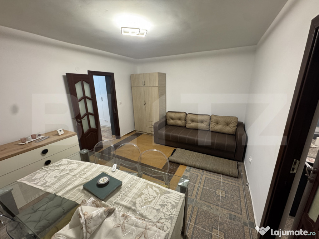 Apartament cu două camere semidecomandat, 44.65mp, zonă ce