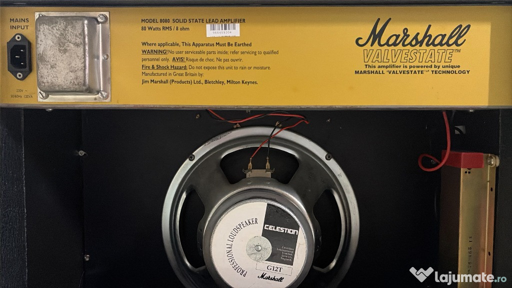 Amplificator Marschall VALVESTATE '80V, pedala schimbare canale+reverb
