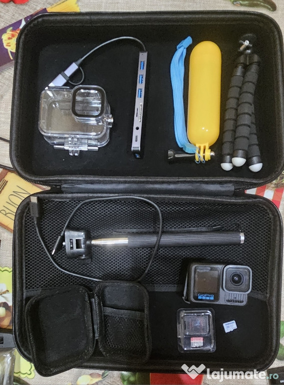 Cameră gopro 13. Sunt incluse geantă și accesorii