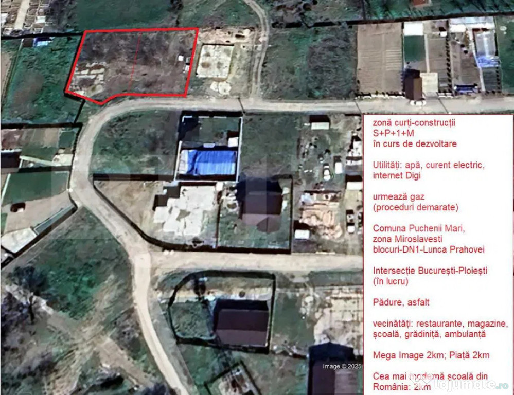 Teren intravilan ,1027 mp , intre Bucuresti si Ploiesti