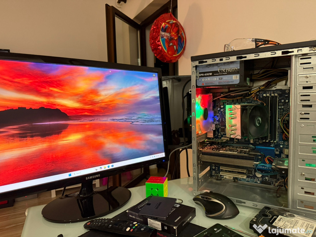 PC i7-2700K, 24GB RAM, GTX 1050 Ti + casti TUF