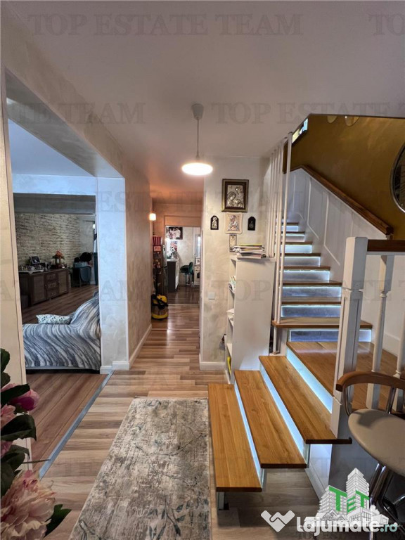 Vila individuala cuplata 4 camere S P 1 M, cu incalzire in p