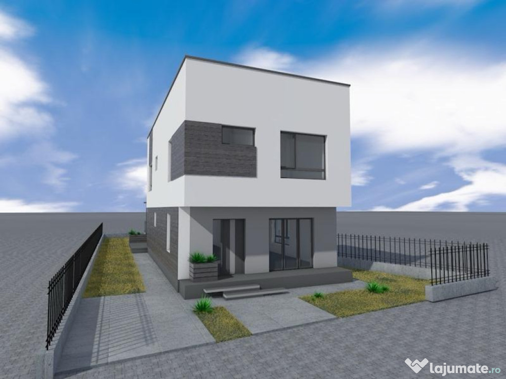Casa individuala P+1E ~ 4 camere 3 bai + dressing ~ teren 1490mp