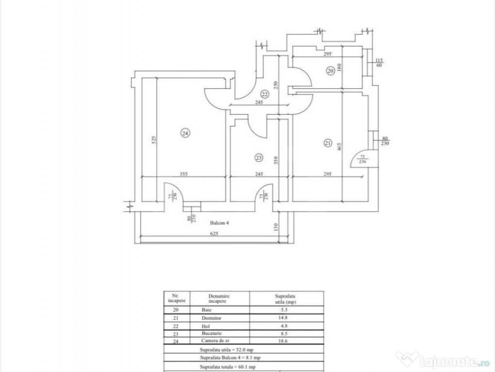 Apartament 2 camere, 60 mp, cartier Veteranilor - parcul N.