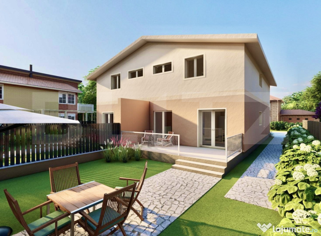 Casa tip duplex, 4 dormitoare,2 bai, teren 300 mp, Giroc