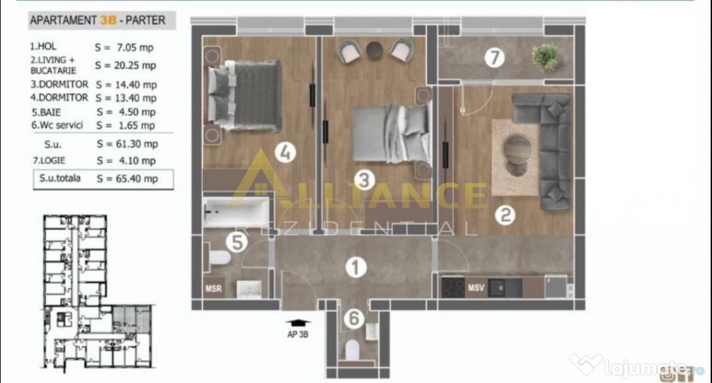 3 camere Berceni sector 4