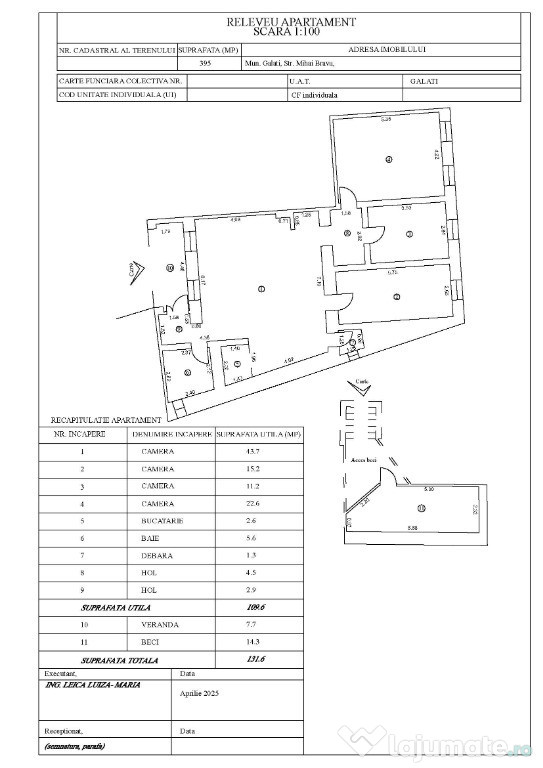 Apartament 4 camere in casa veche pe un nivel,beci,garaj,ultracentral