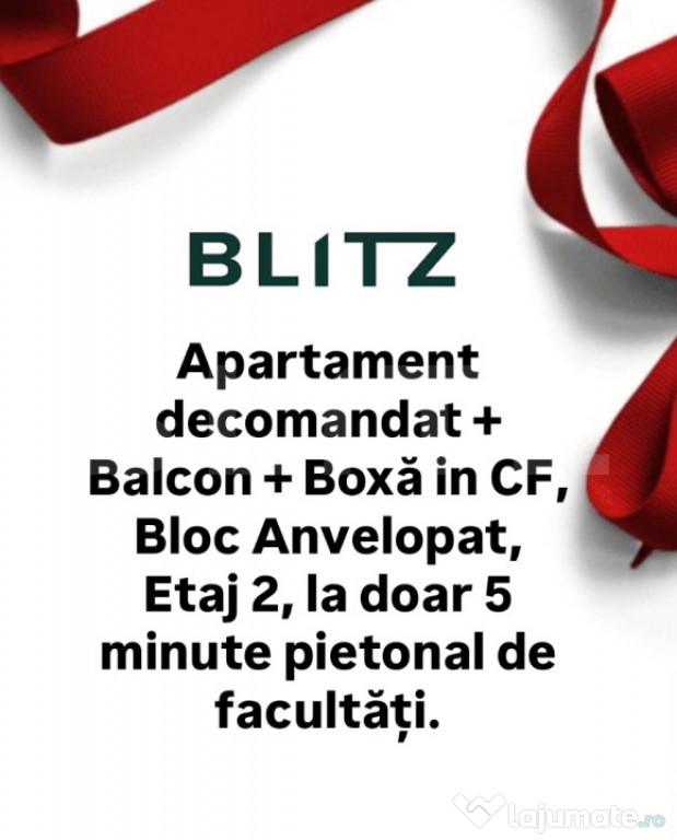 Complexul Studentesc! Etaj 2! Apartament decomandat + Balcon
