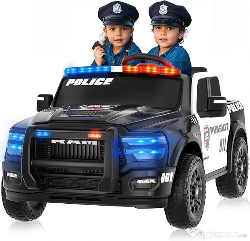 Masinuta electrica de politie DODGE RAM 2500 REBEL, 400W, 24V