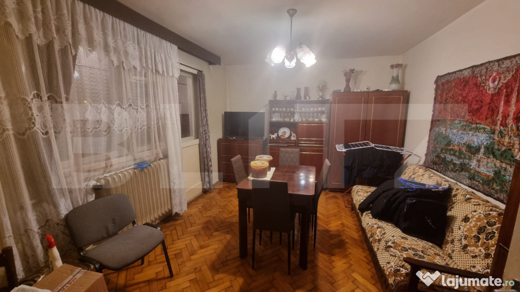 Apartament cu 3 camere | 65 mp | 2 Băi | Balcon Închis | M