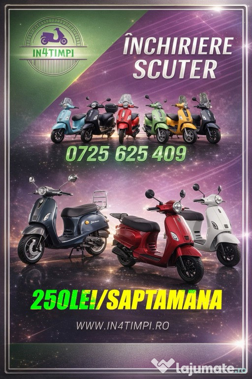 ÎNCHIRIERE SCUTERE 49cc / 50cc FĂRĂ PERMIS
