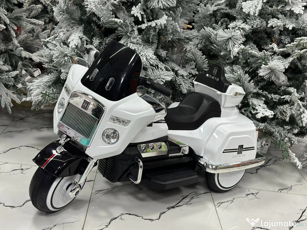 Motocicleta electrica Chopper Royce 2x 40W 12V cu telecomanda White