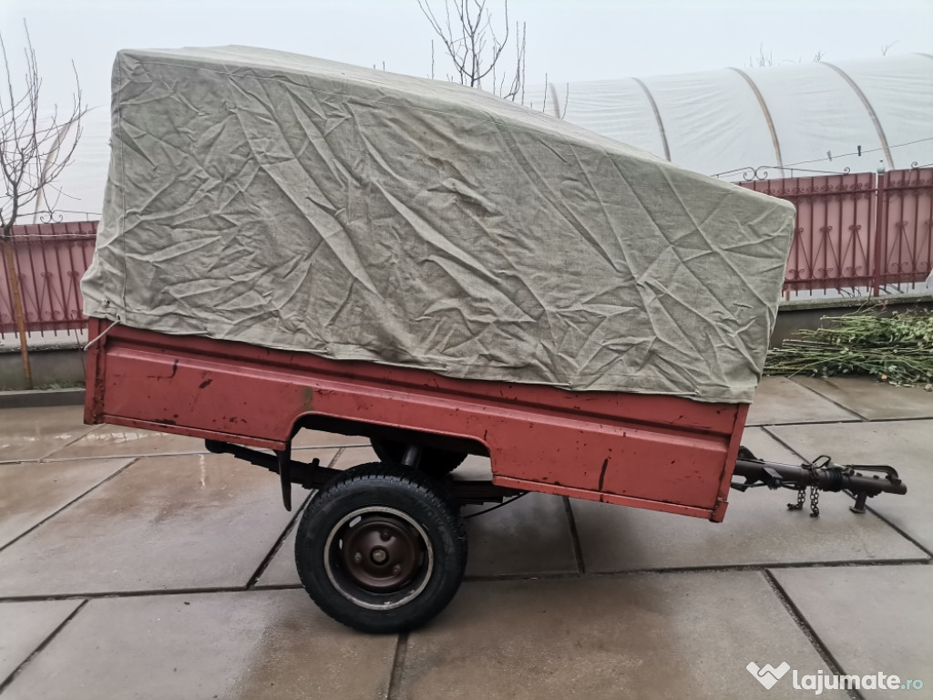 Remorca auto 750 kg cu frână de Salonta Padis 500 cu acte