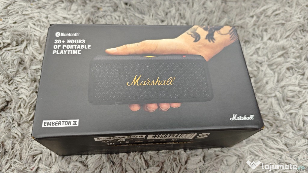 Marshall Boxa Portabila Marshall Emberton II Bluetooth, Negru